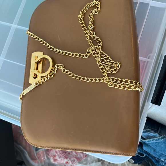 Vintage Ferragamo Tan shoulder bag or clutch - Picture 4 of 16
